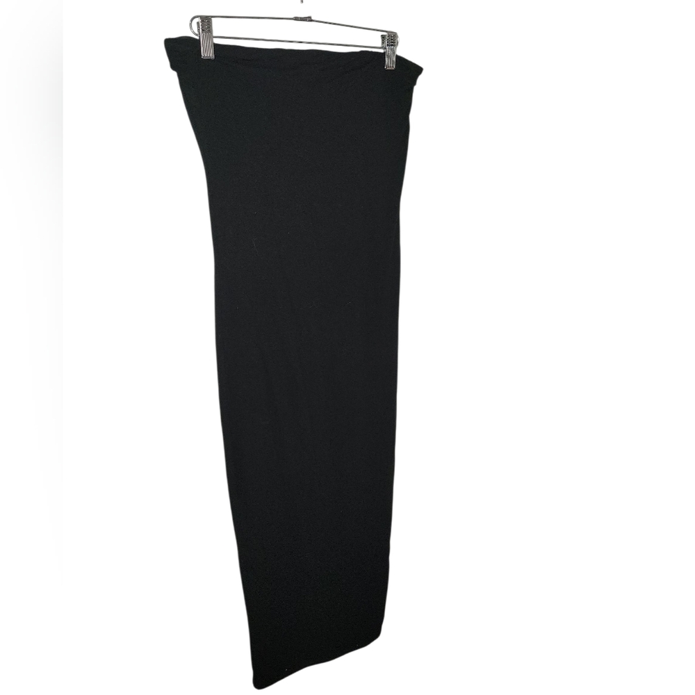 NWT Naked Wardrobe Black Strapless Midi Dress SZ L